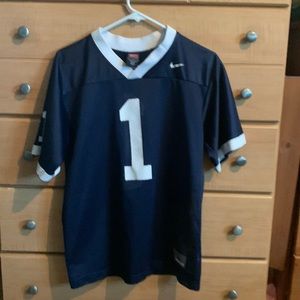 Youth large Nike #1 Penn State navy blue football jersey